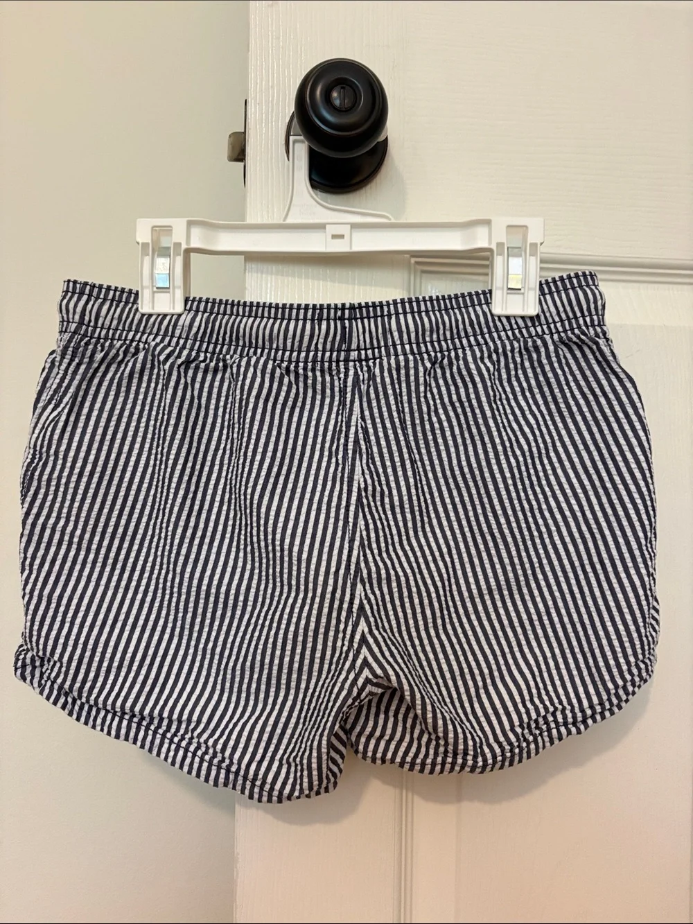 Old Navy Navy and White Striped Drawstring Kids Shorts